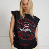 Wild Donkey X Rolling Stones Tank Black