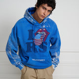 Wild Donkey X Rolling Stones Hoodie Blue