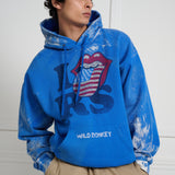 Wild Donkey X Rolling Stones Hoodie Blue