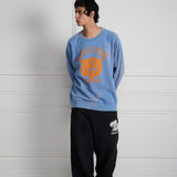 Tigers Raglan Sleeves Crewneck Bleached Royal Blue