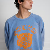 Tigers Raglan Sleeves Crewneck Bleached Royal Blue