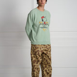 Woods Raglan Sleeves Crewneck Old Light Green