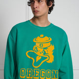 Oregon Set In Crewneck Old Dyed Emerald