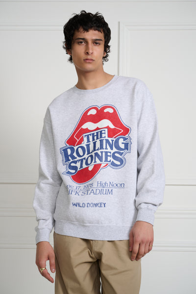 Wild Donkey X Rolling Stones Crewneck Grey