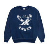 Hawks Set In Crewneck Dyed Blue