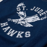 Hawks Set In Crewneck Dyed Blue
