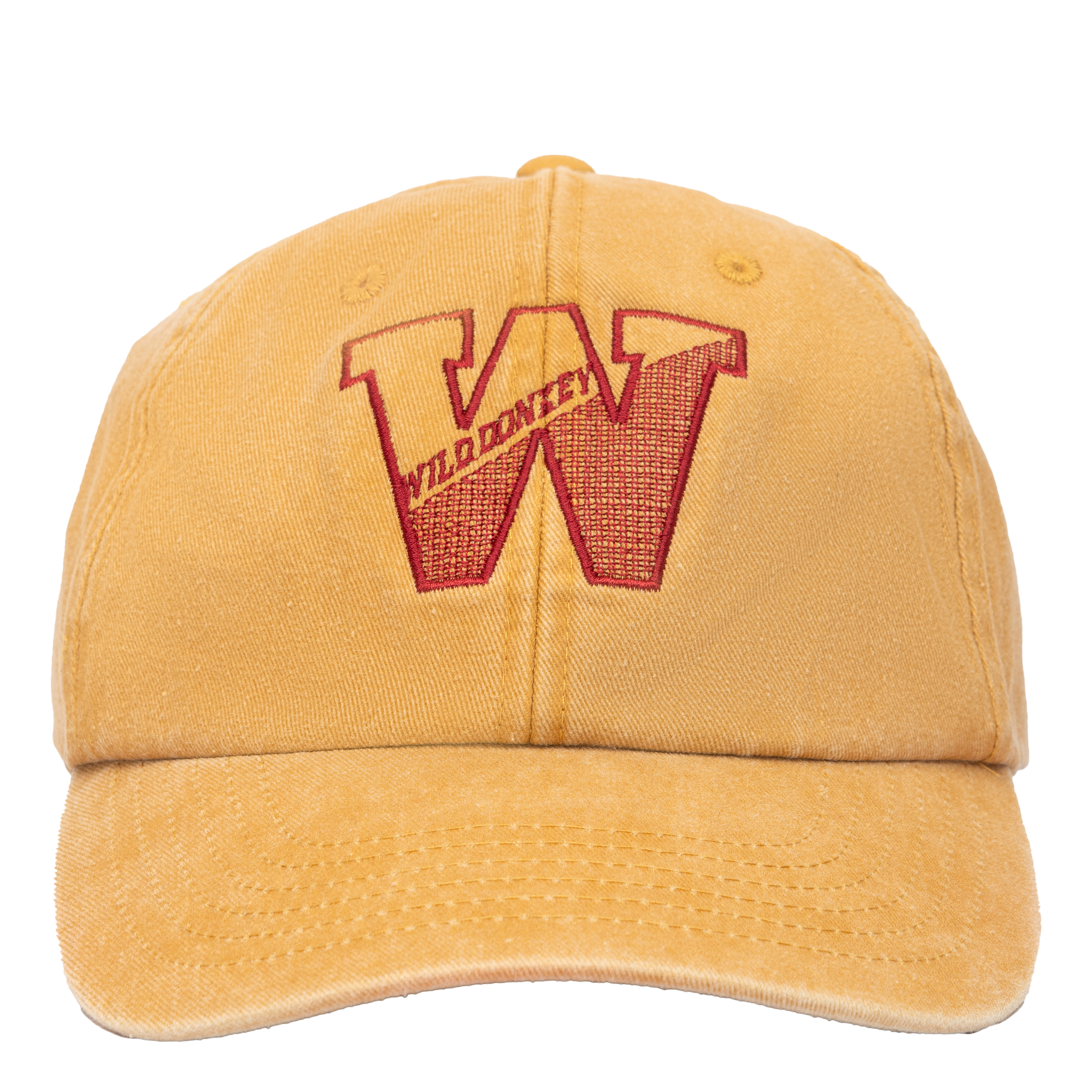 Vintage Yellow Wild Donkey Embroidered Logo Cap