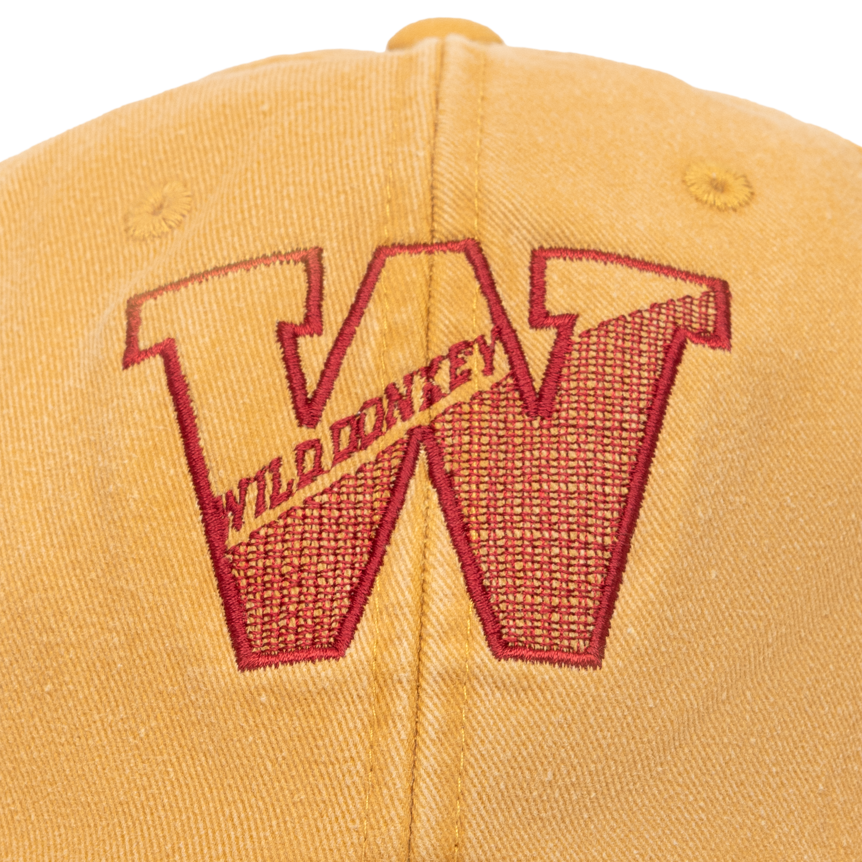 Vintage Yellow Wild Donkey Embroidered Logo Cap