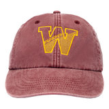 Vintage Red Wild Donkey Embroidered Logo Cap