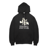 Black Iowa Brushed Fleece Hoodie