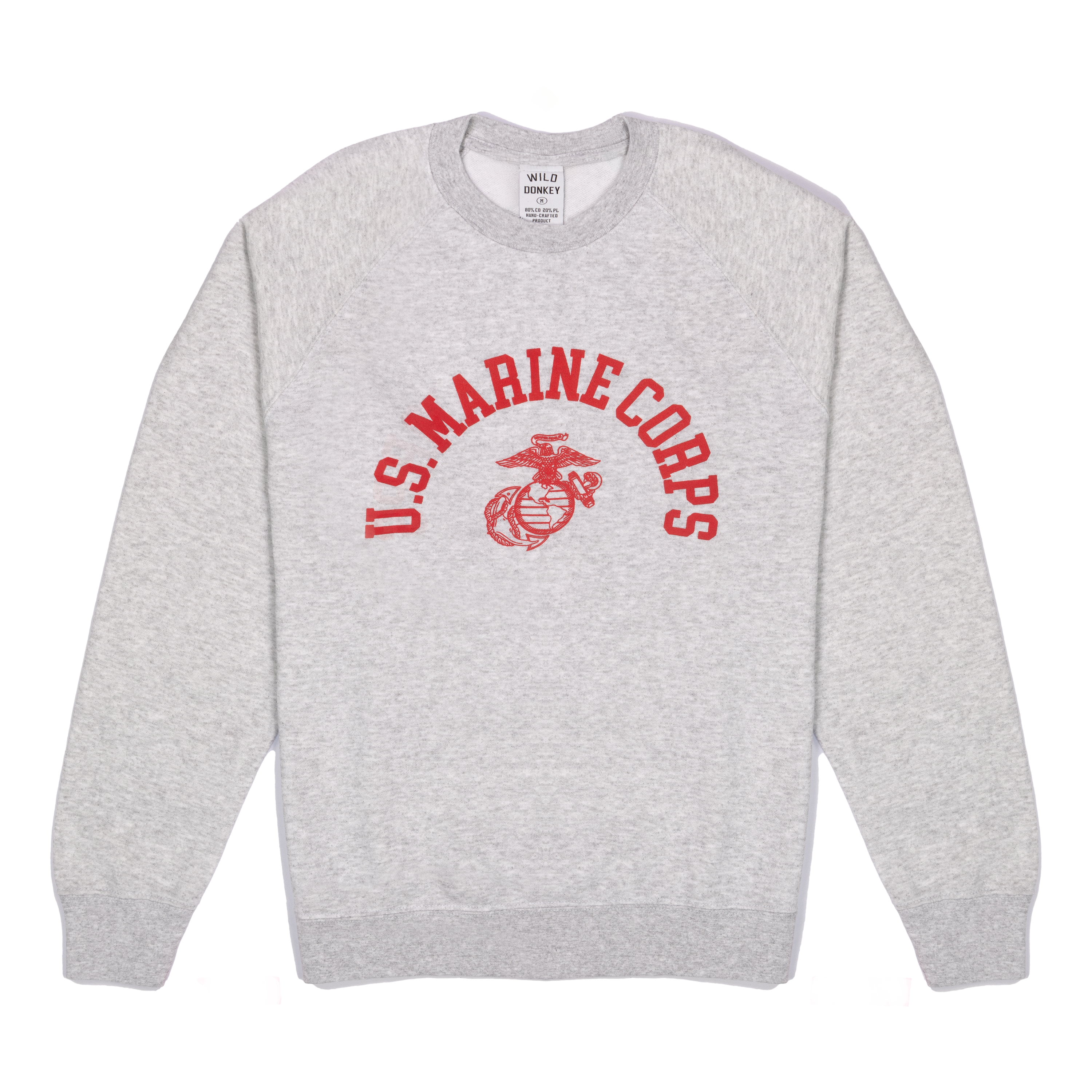 Grey Corps Crewneck Raglan Sweatshirt