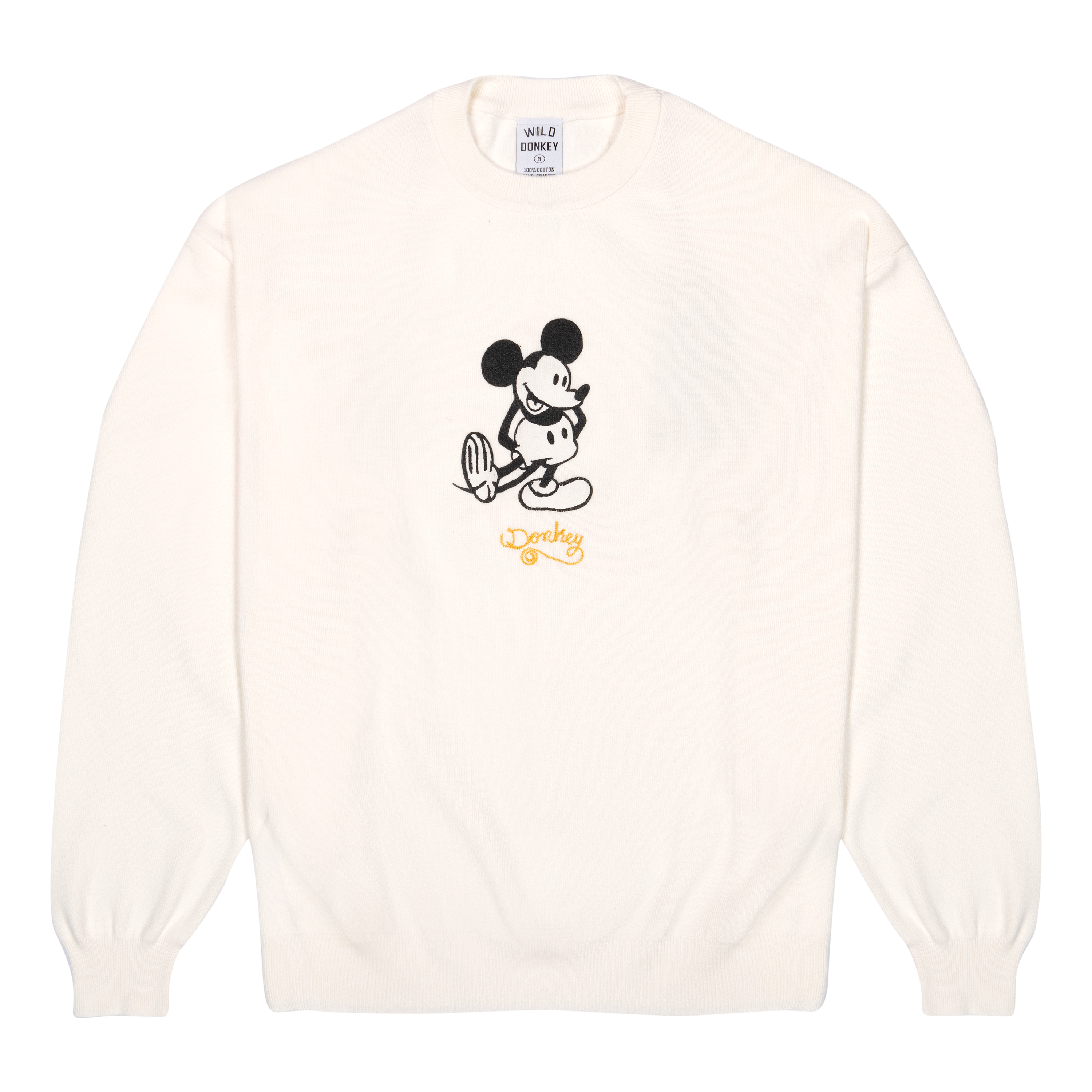 White Chainstitch Character Sweater