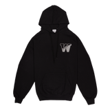 Black Wild Donkey Logo Brushed Fleece Hoodie