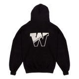 Black Wild Donkey Logo Brushed Fleece Hoodie