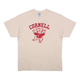 Beige University Suede Print T-shirt