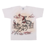 White Cowboy Print T-shirt