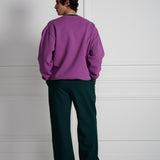 Swing Set In Crewneck Violet/Bottle Green