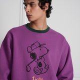 Swing Set In Crewneck Violet/Bottle Green