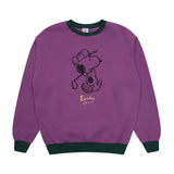 Swing Set In Crewneck Violet/Bottle Green