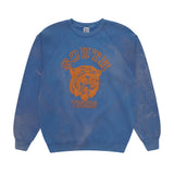 Tigers Raglan Sleeves Crewneck Bleached Royal Blue