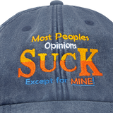 Vintage Blue Embroidered Cap