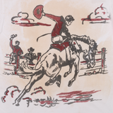 White Cowboy Print T-shirt