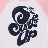 Pink Surfs Up Raglan Womens Baby T-shirt