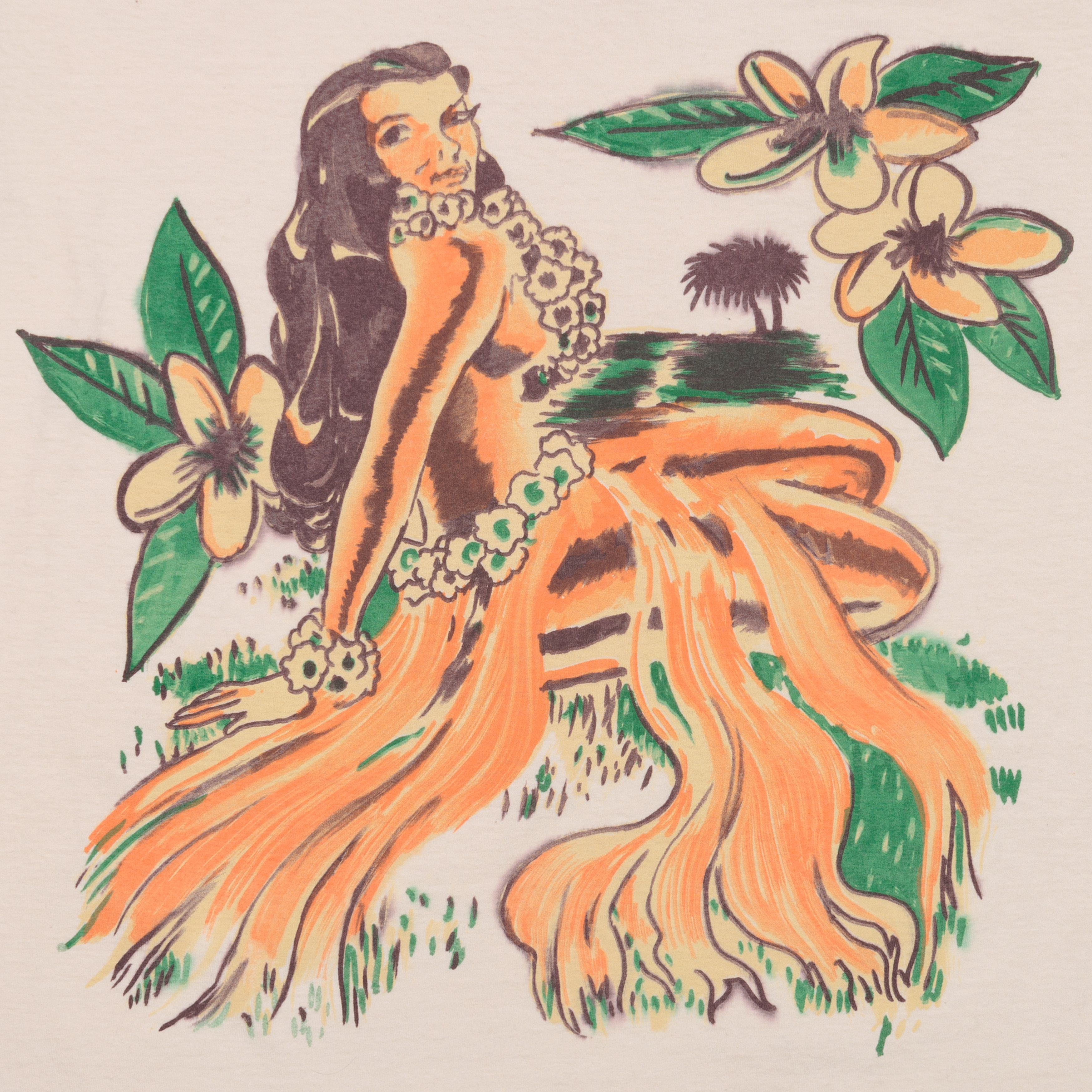 Beige Hawaiian Jersey T-shirt – Wild Donkey Beige Hawaiian Jersey T-shirt – Wild Donkey