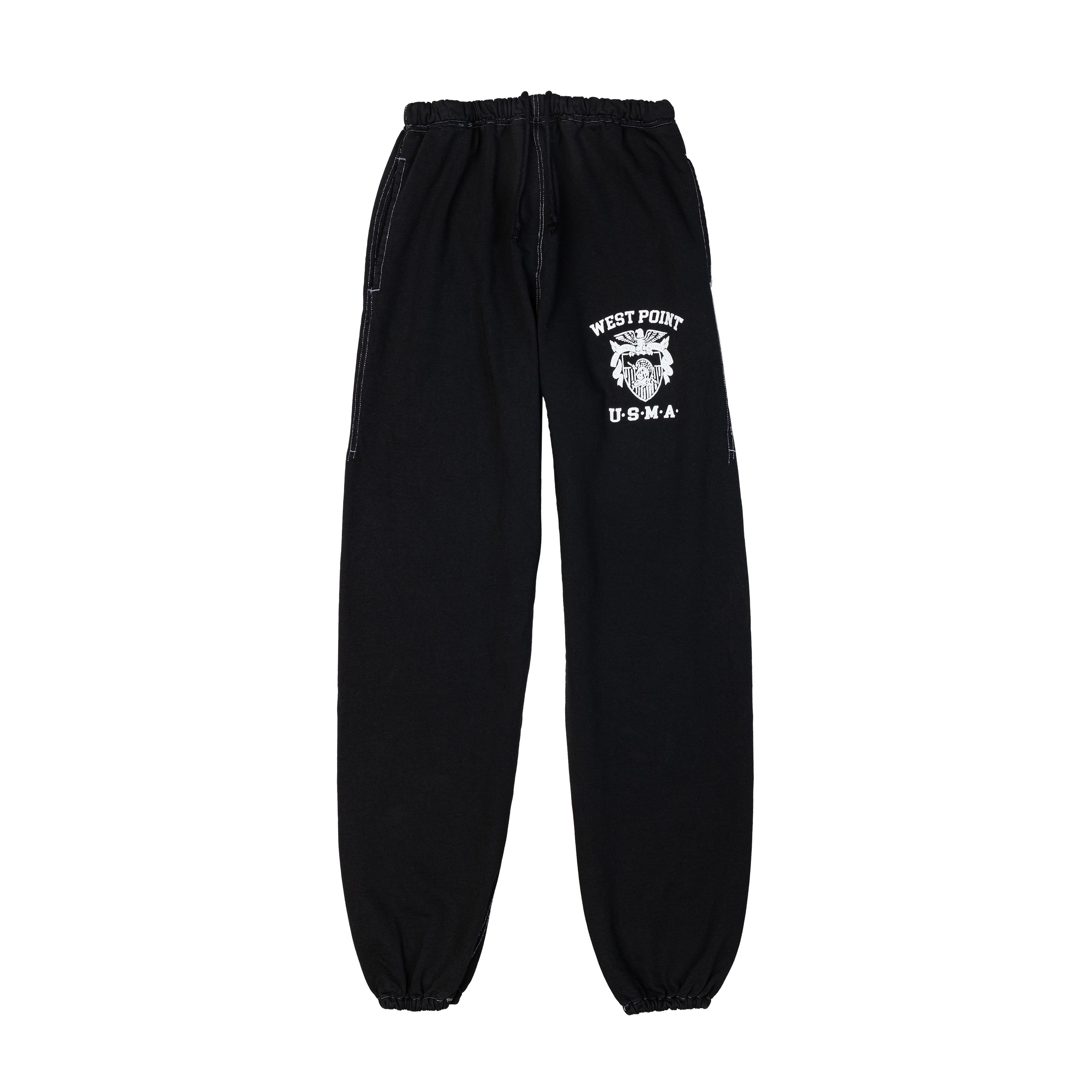 Black West Point Logo Print Sweatpants