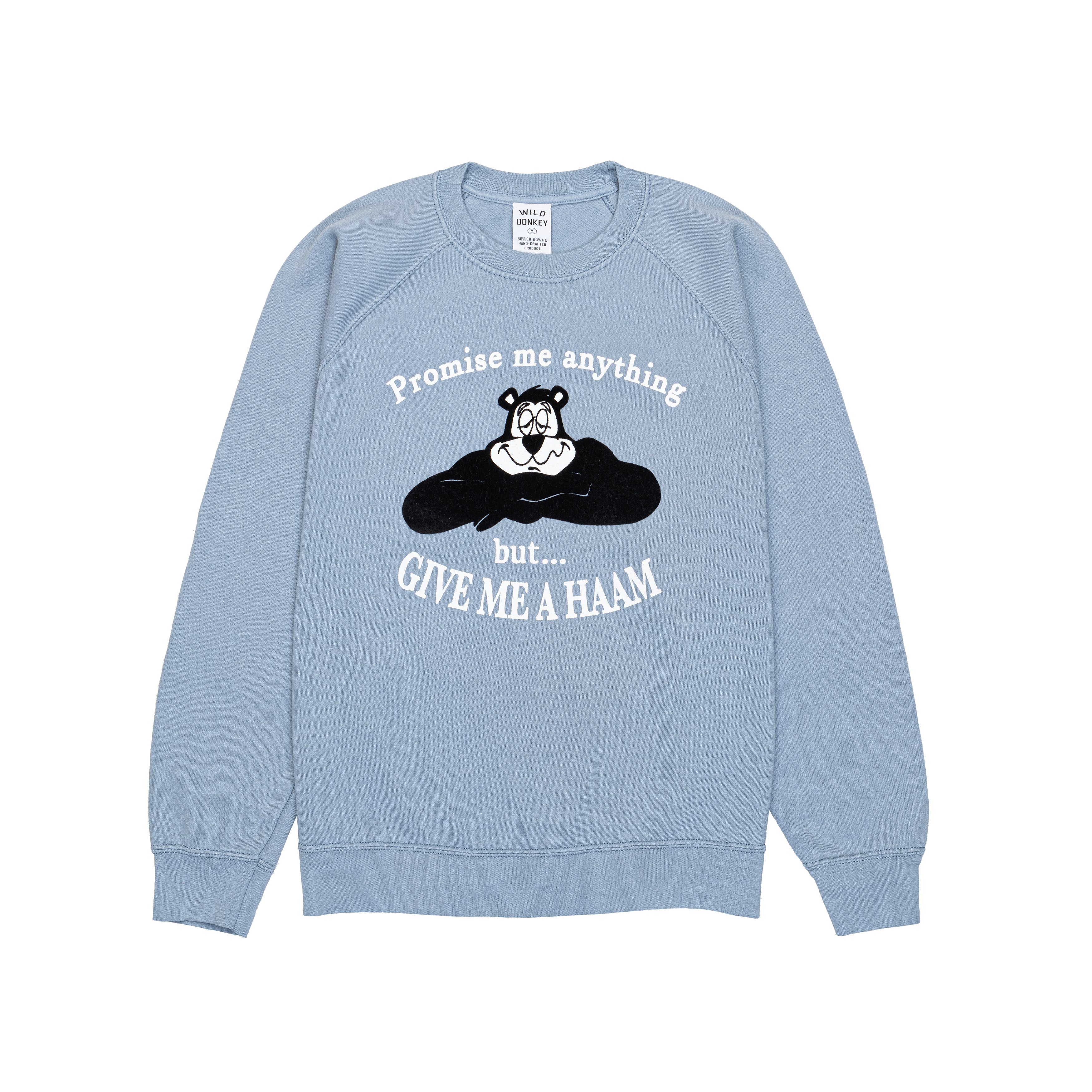 Light Blue Bear Print Sweatshirt – Wild Donkey