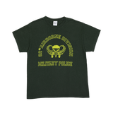 Dark Green American Airborne Graphic Print T-shirt