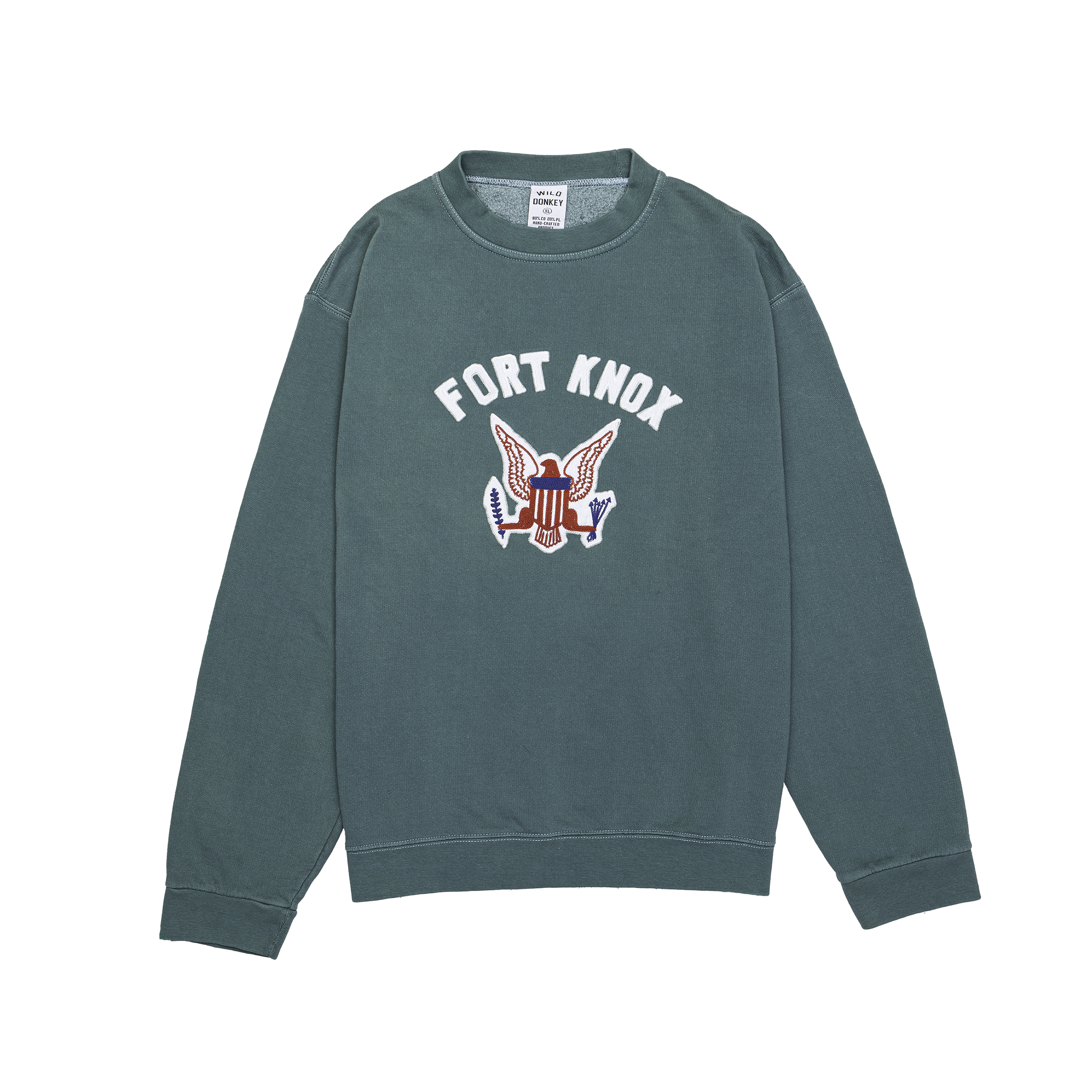 Dark Green Fort Knox embroidered Sweatshirt