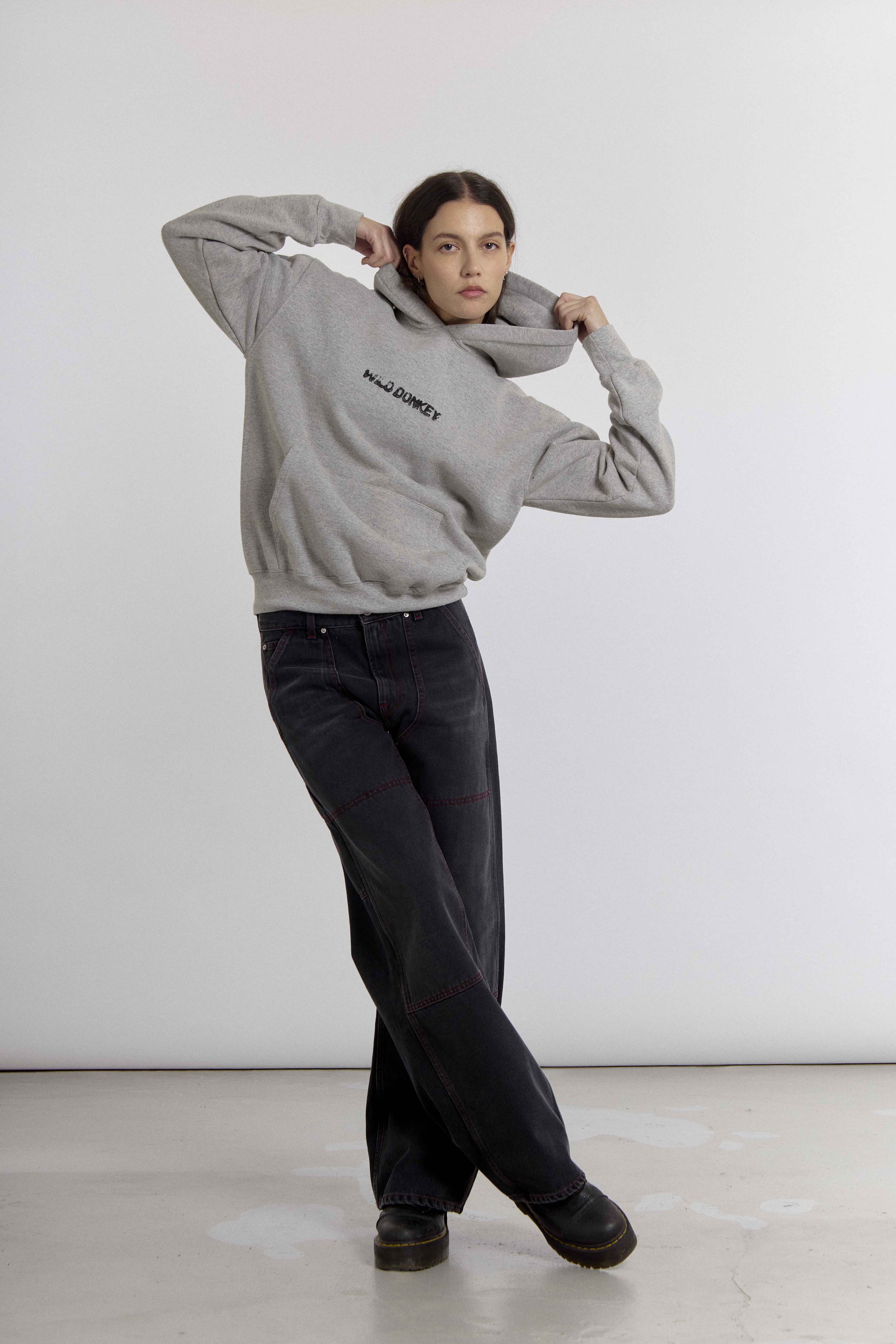 スウェット・トレーナー Wild Donkey Unisex FG-BAD Sweatshirt Ash Gray Donkey – Wild Animals