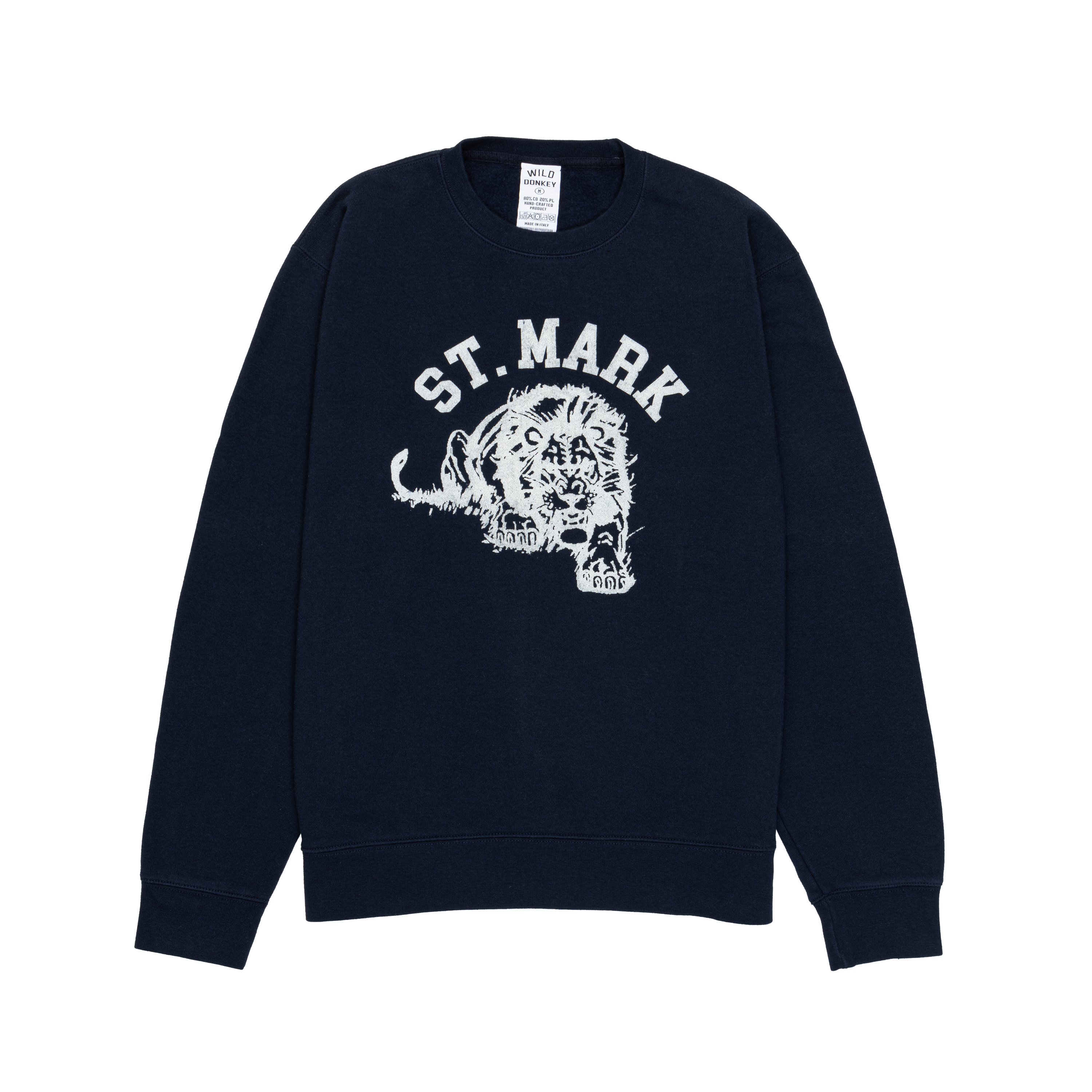 Navy St. Mark Print Sweatshirt