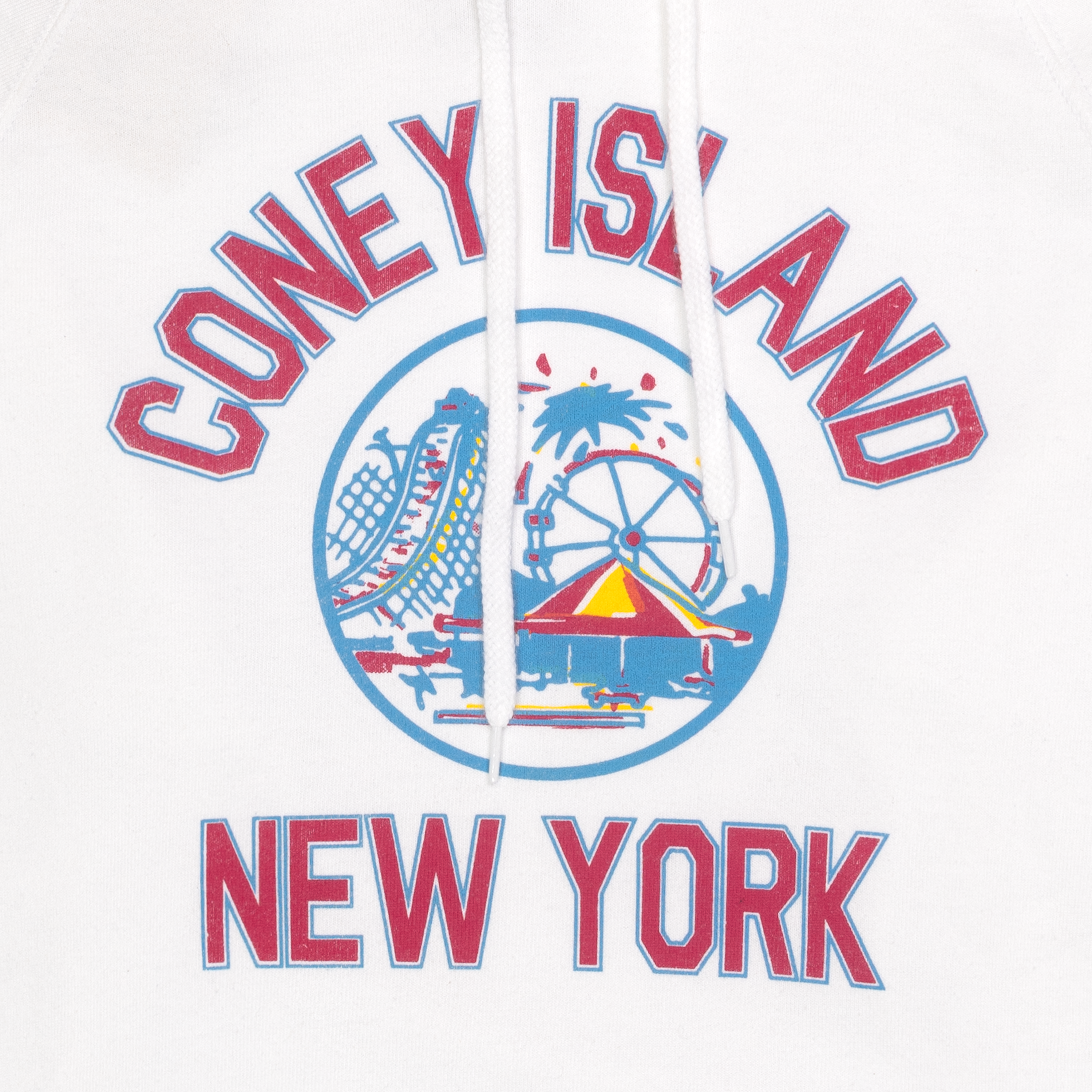 White Coney Island Logo Hoodie